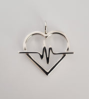 EKG Heart Pendant