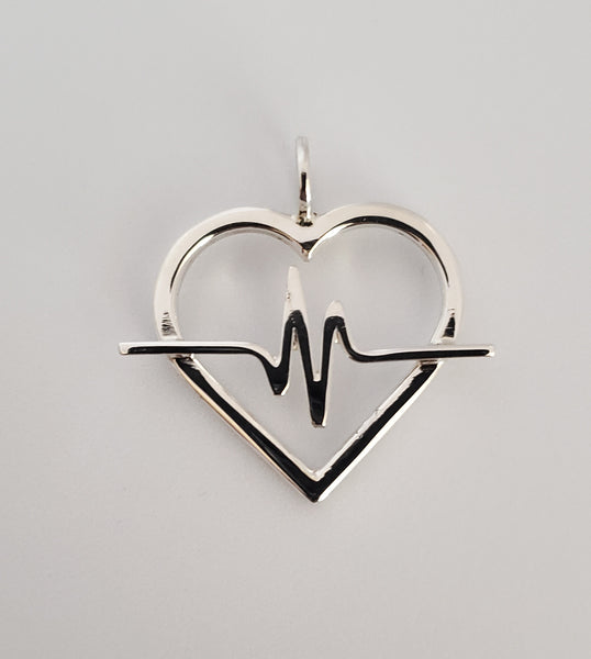 EKG Heart Pendant