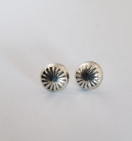 Navajo Stamped Sterling Silver Post Earring