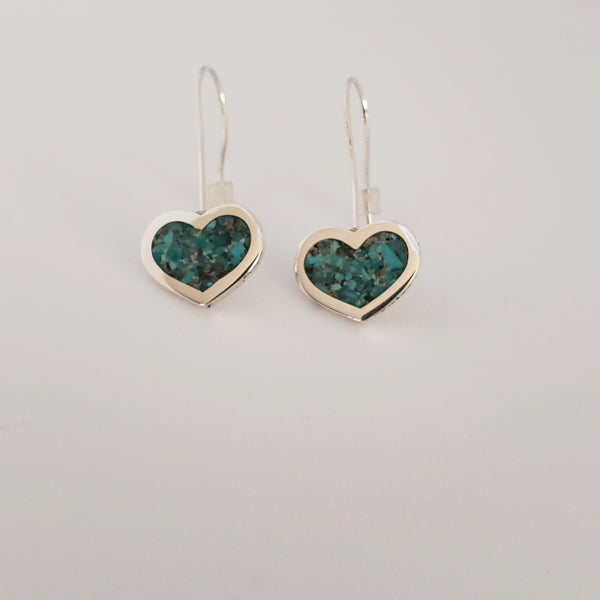 Turquoise Heart Dangle Earring